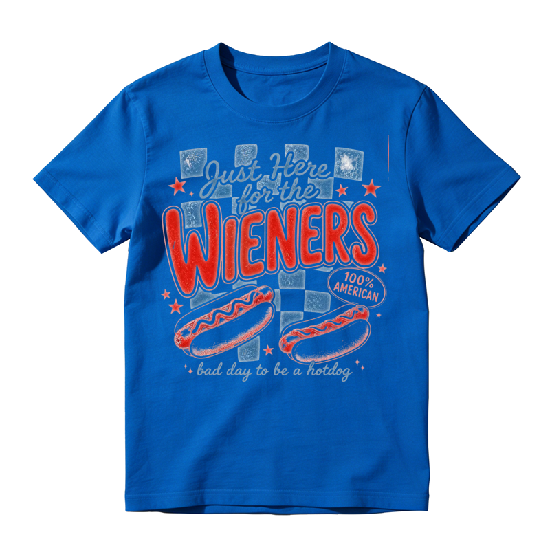 Retro I'm Just Here For The Wieners T-shirt