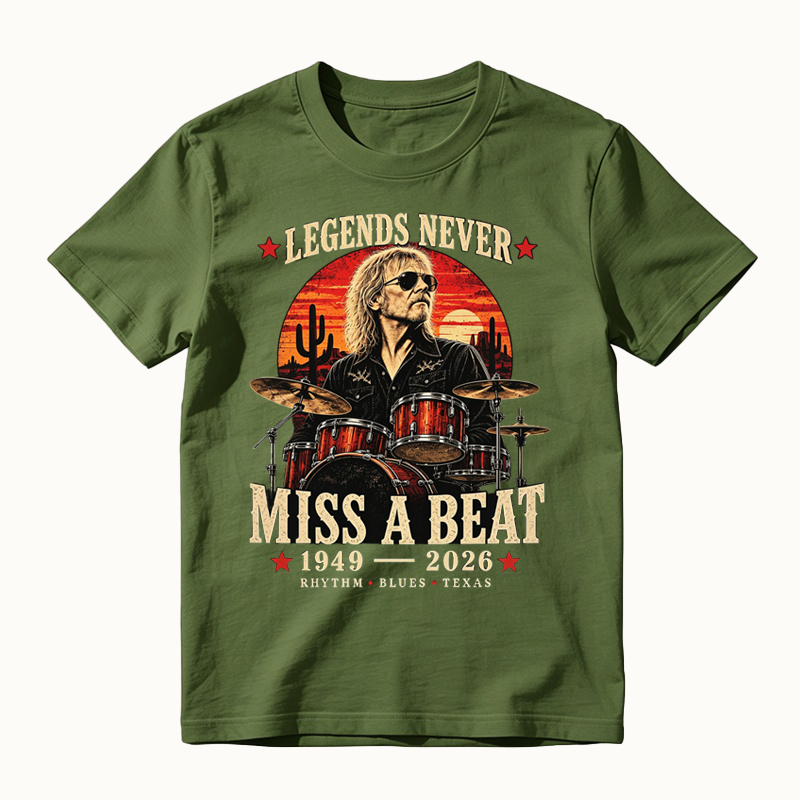 Legends Never Miss a Beat Vintage Drummer Memorial T-shirt