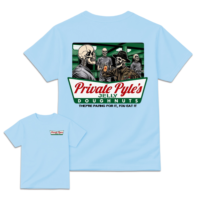 Private Pyle's Jelly Doughnuts Patriotic Military Graphic T-Shirt