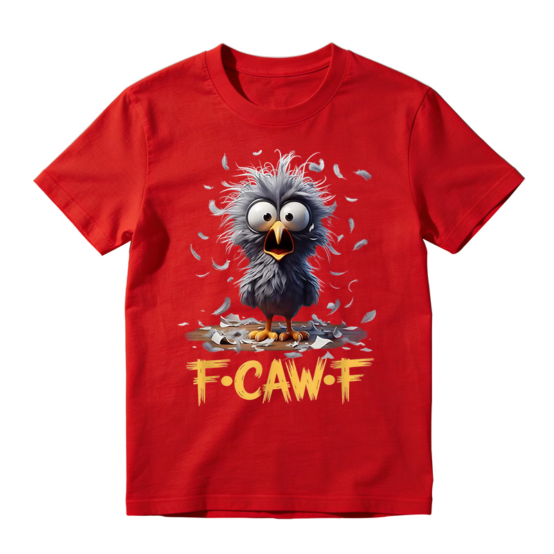 F-CAW-F Cute Cartoon Humor Graphic Tee