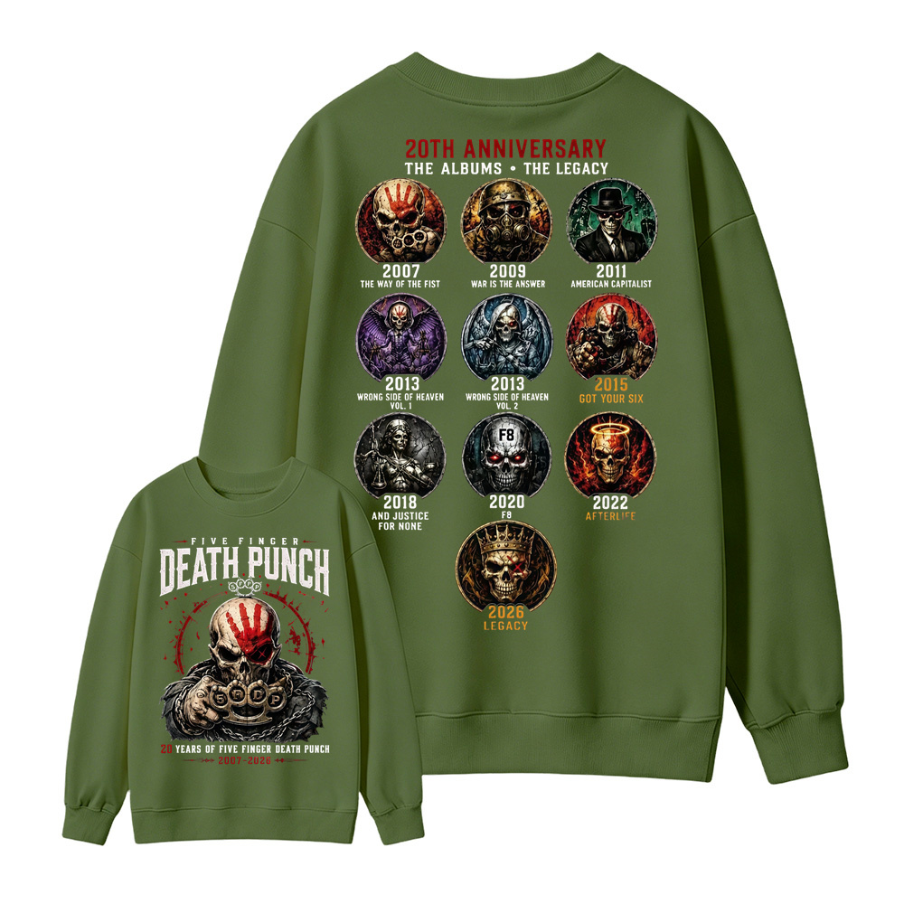 Five Finger Death Punch Rock Band Heavy Metal Music Sweatshirt