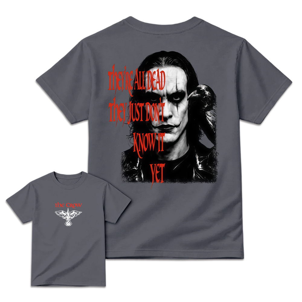 The Crow Shirt, “They’re All Dead” Vintage 90s Movie Tee, Eric Draven Graphic T-Shirt, Gothic Dark Aesthetic Streetwear 