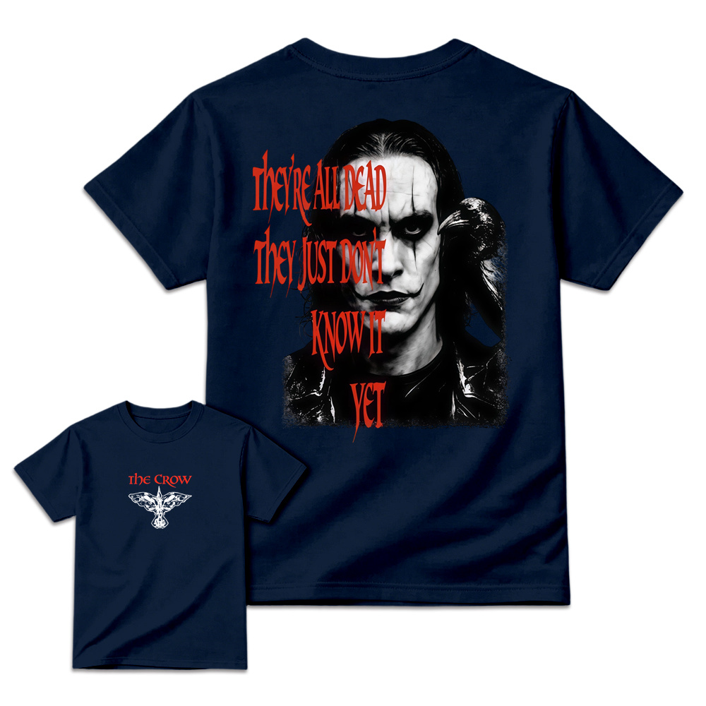 The Crow Shirt, “They’re All Dead” Vintage 90s Movie Tee, Eric Draven Graphic T-Shirt, Gothic Dark Aesthetic Streetwear 