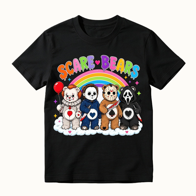 Scare Bears Cute Halloween Graphic T-Shirt