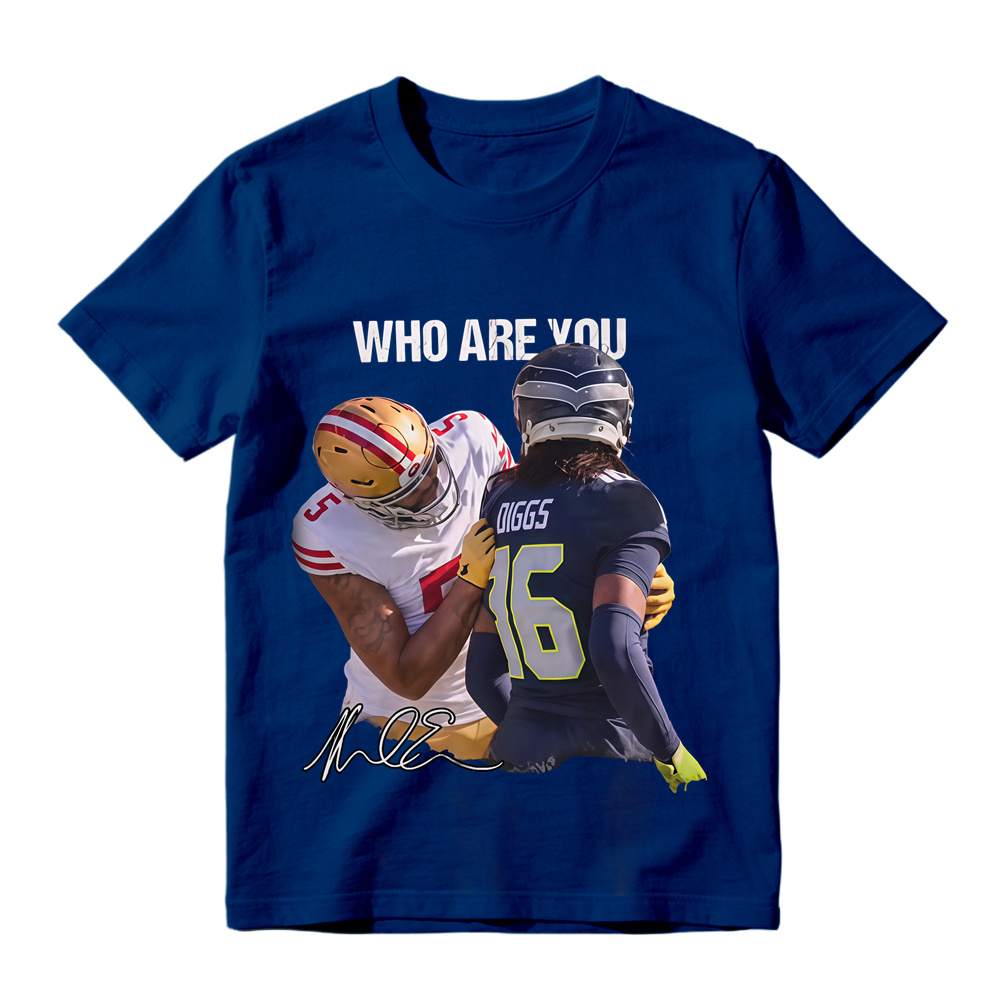 Who Are You Football Player Autograph Graphic T-Shirt 