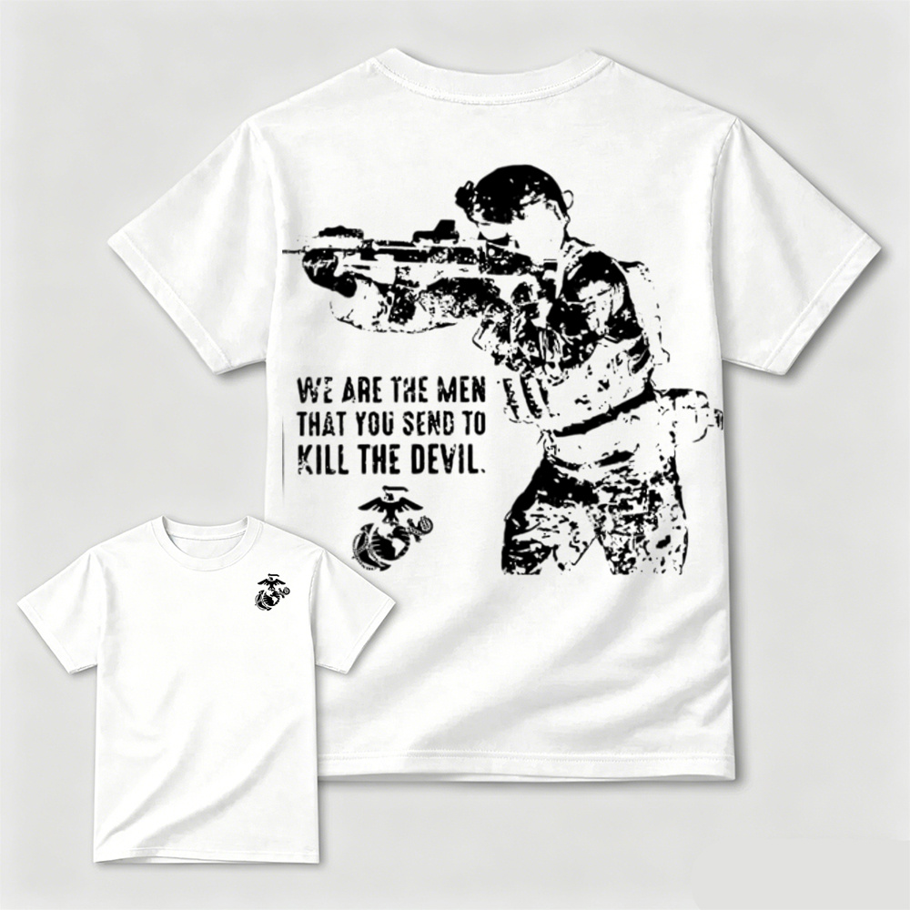US Marine Veteran Double Sided Graphic Tee