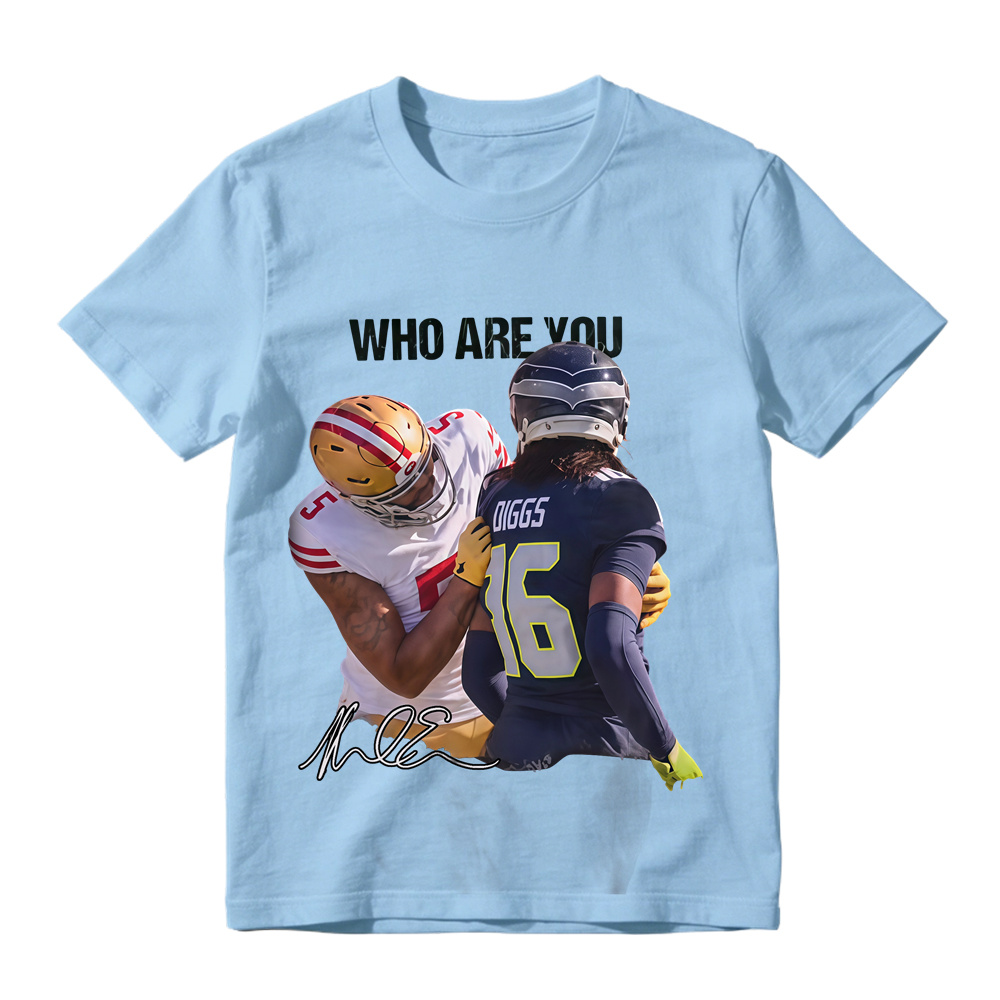 Who Are You Football Player Autograph Graphic T-Shirt 