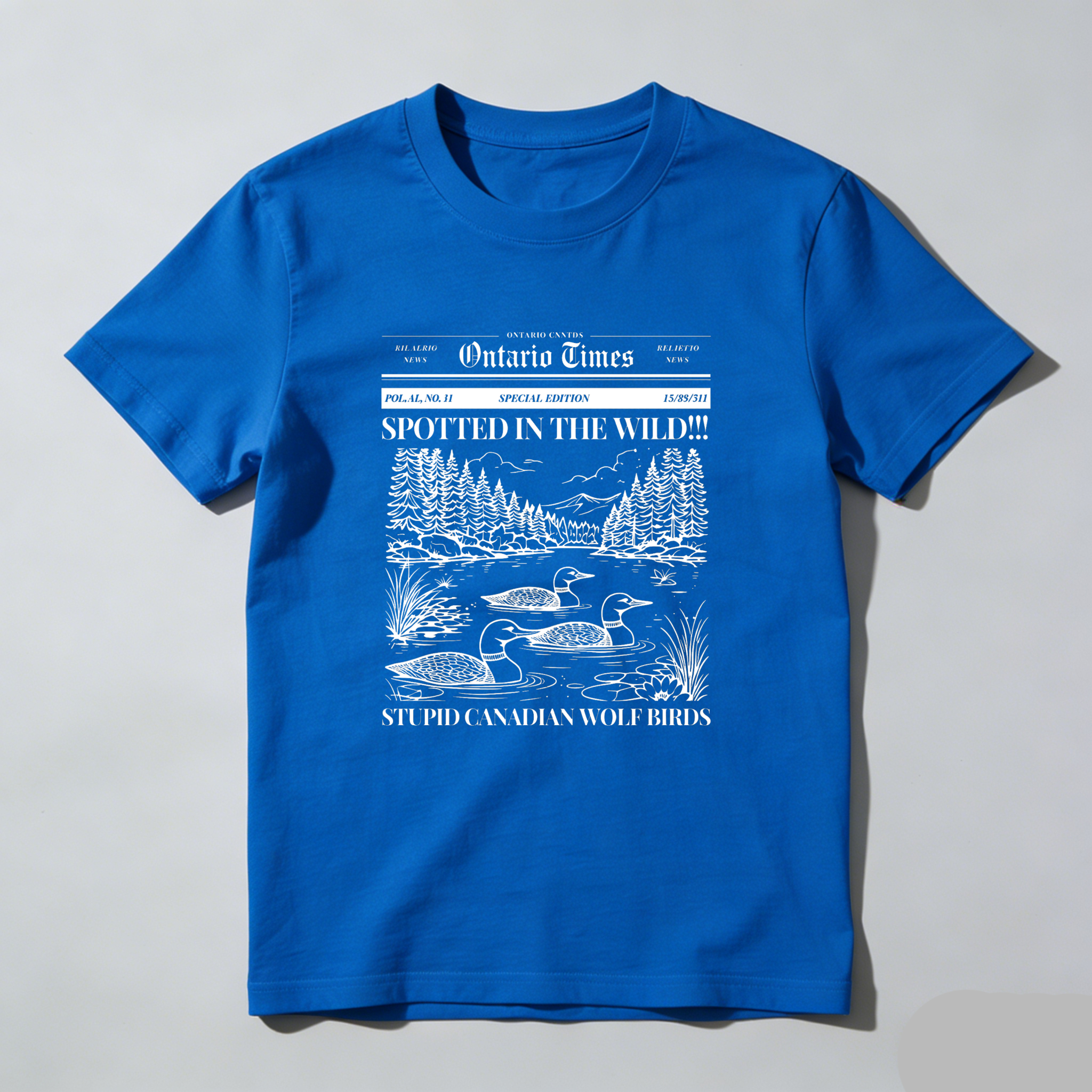 Wardrobecart Ontario Times Spotted In The Wild Stupid Canadian Wolf Birds Tshirt