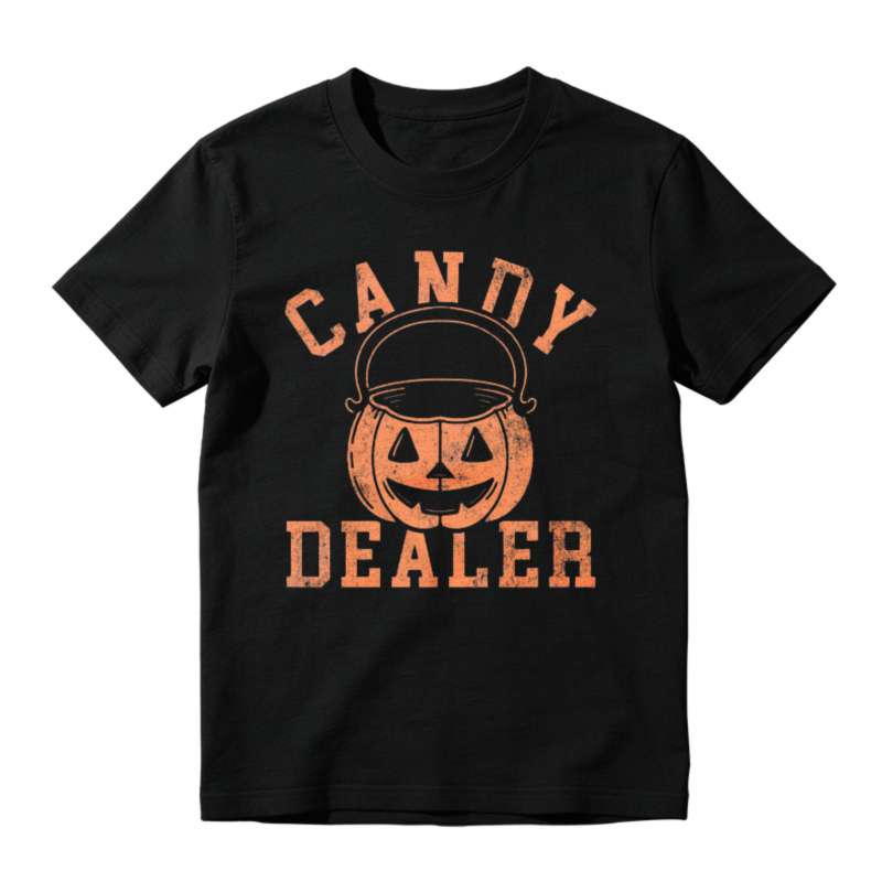 Candy Dealer Halloween Pumpkin Graphic T-shirt