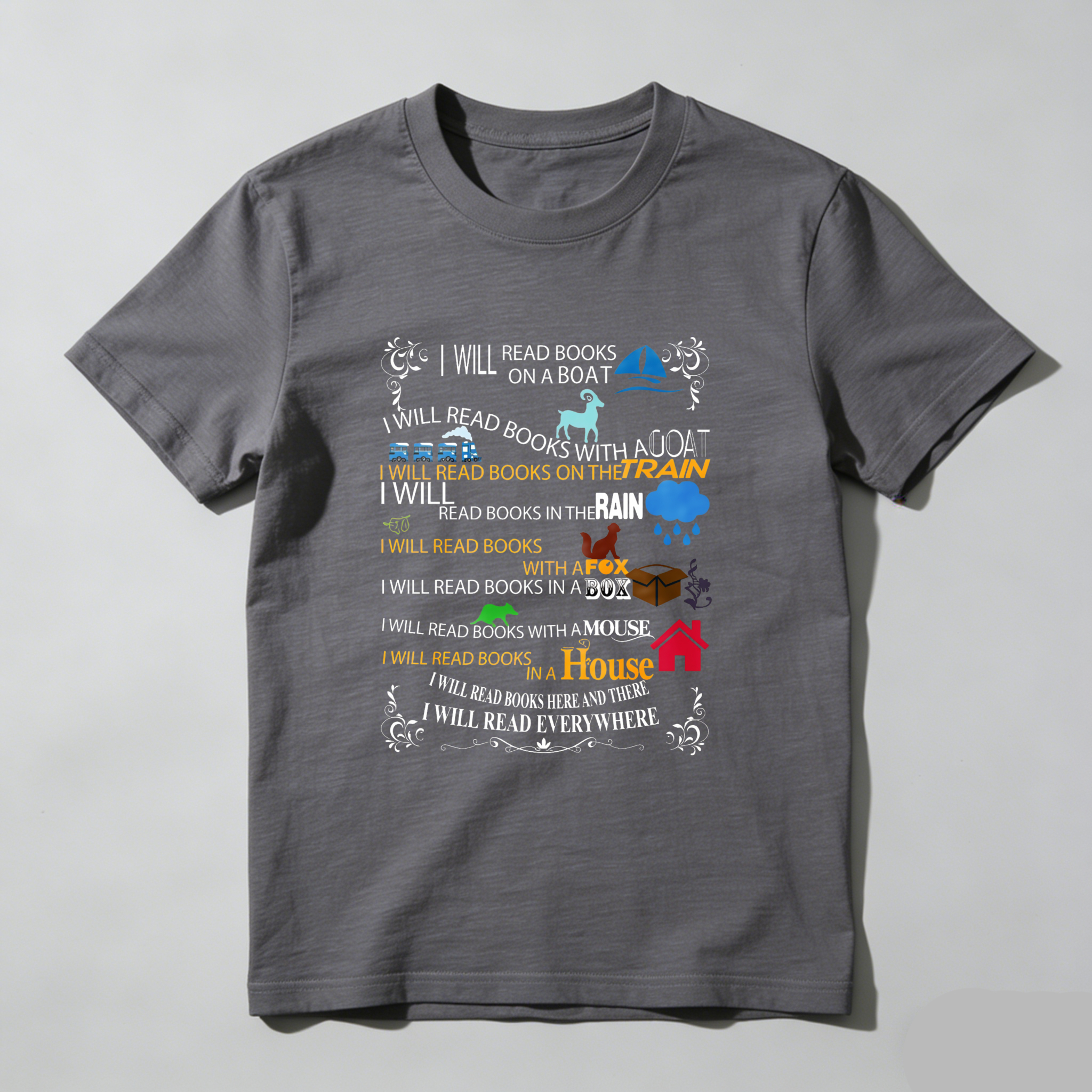 Wardrobecart I Will Read Books Everywhere Tshirt