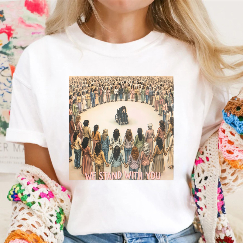 We Stand With You Wheelchair Support Circle Unisex Classic T-shirt