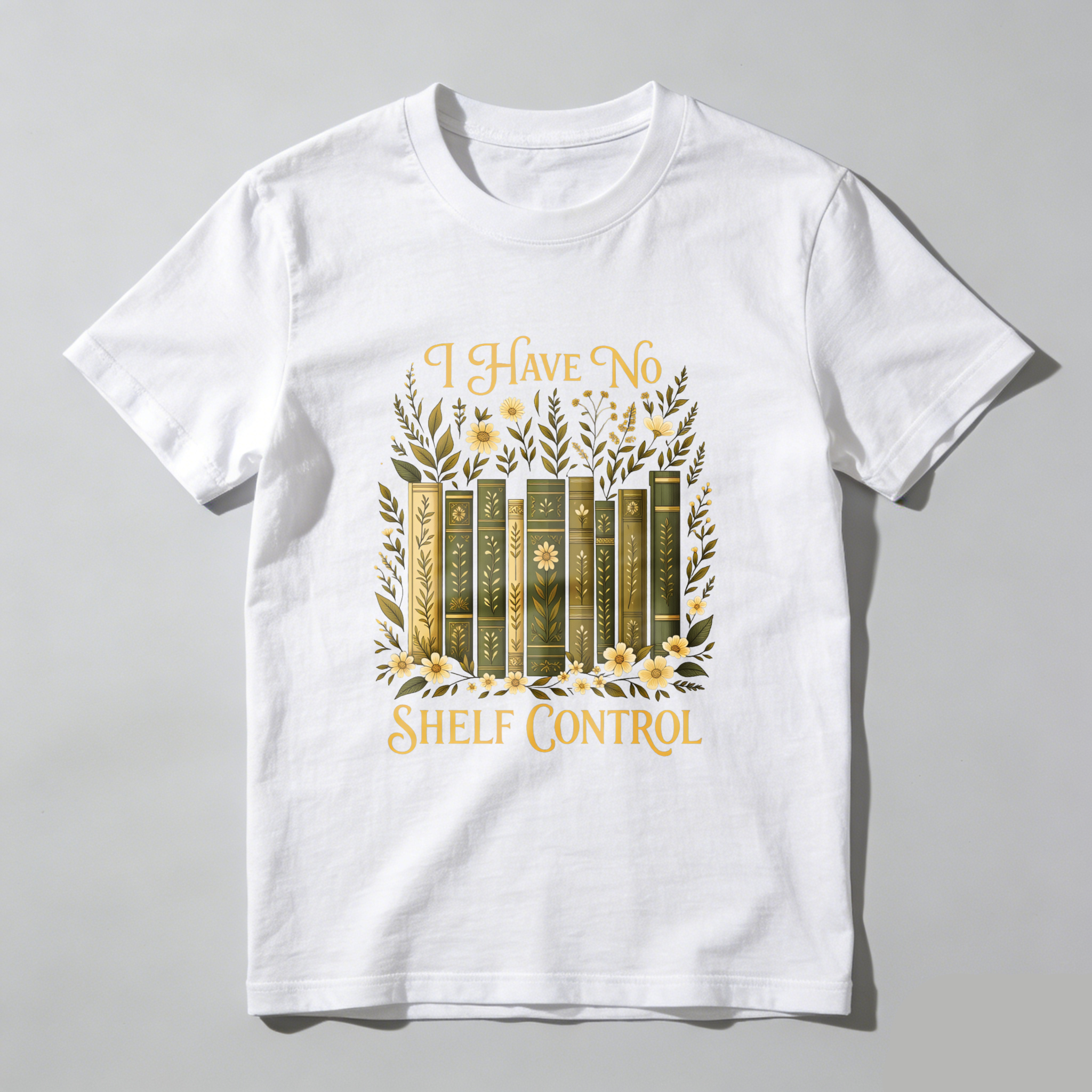 Wardrobecart I Have No Shelf Control Bookshelf Floral Design Unisex Classic T-shirt