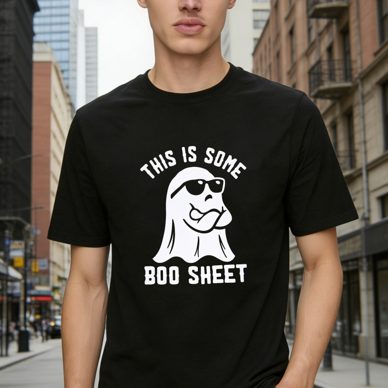 This Is Some Boo Sheet Funny Ghost Sunglasses Halloween Unisex Classic T-shirt