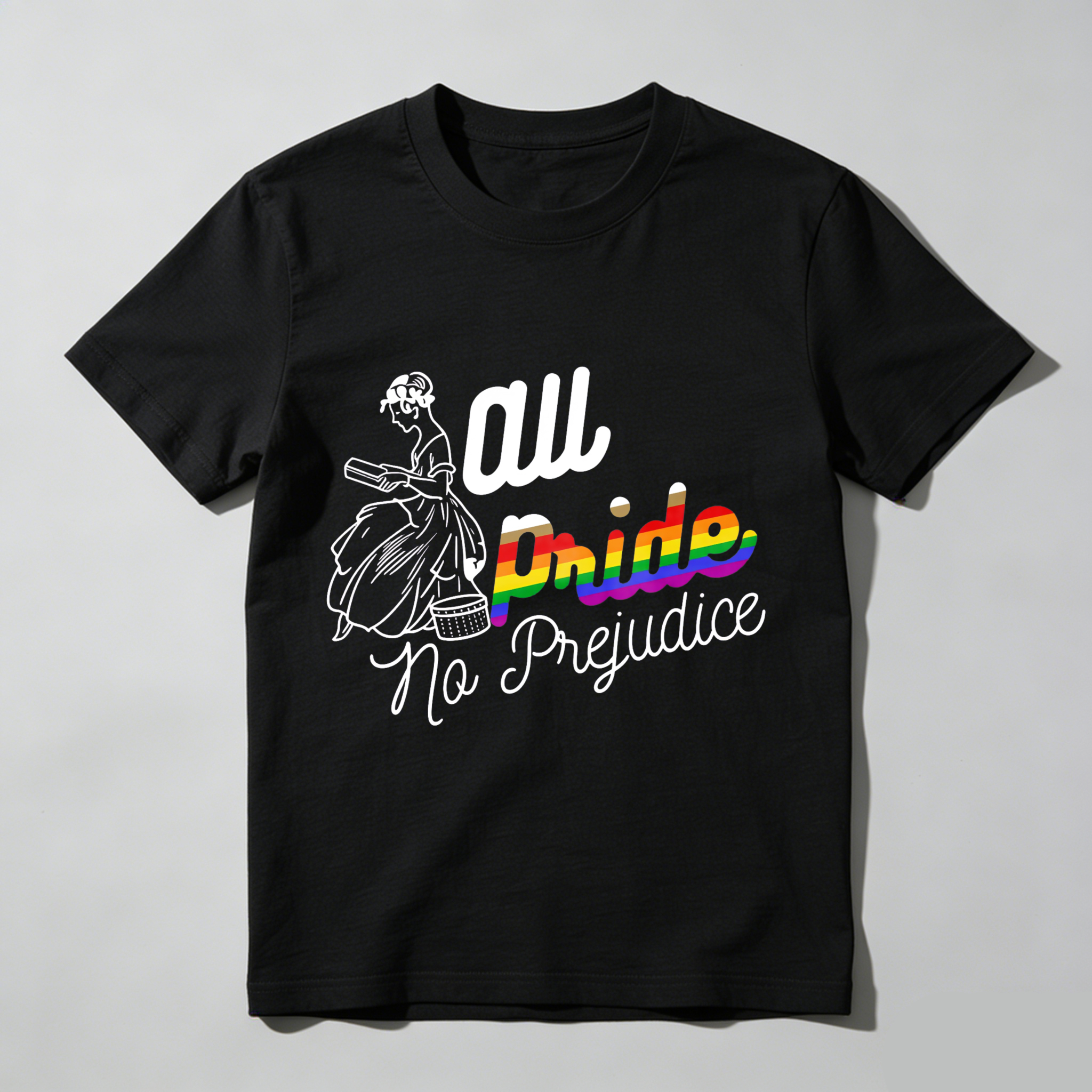 Wardrobecart All Pride No Prejudice Rainbow Design Tshirt