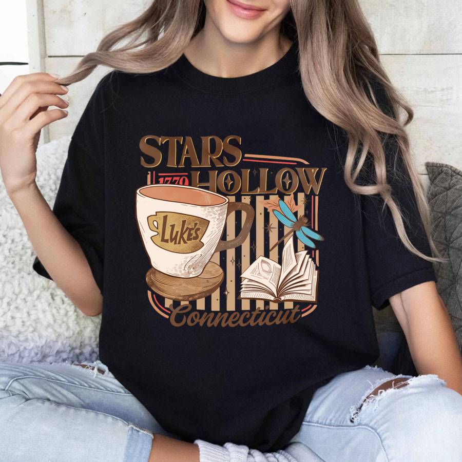Wardrobecart Stars Hollow Luke's Diner Book Dragonfly Connecticut Tshirt