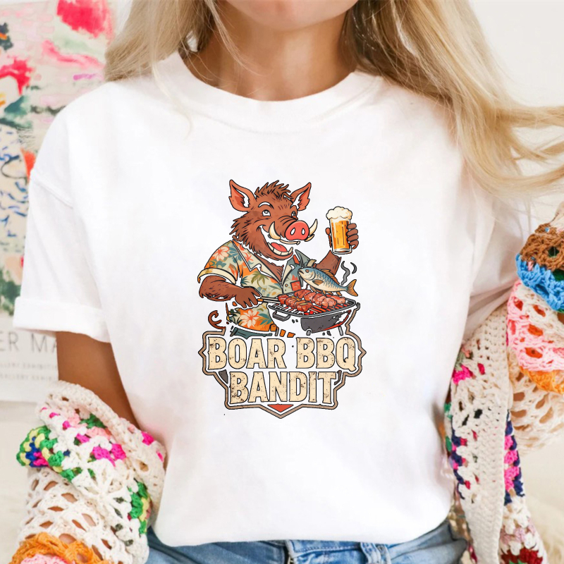 Boar Bbq Bandit Grilling Pig With Beer And Ribs Unisex Classic T-shirt