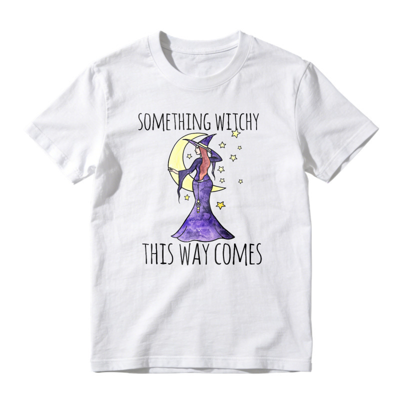 Something Witchy This Way Comes, Witch Moon Stars Graphic, Unisex Classic T-shirt
