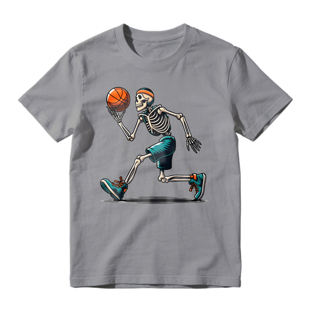 Skeleton Basketball Player Dribbling Ball Graphic Unisex Classic T Shirt