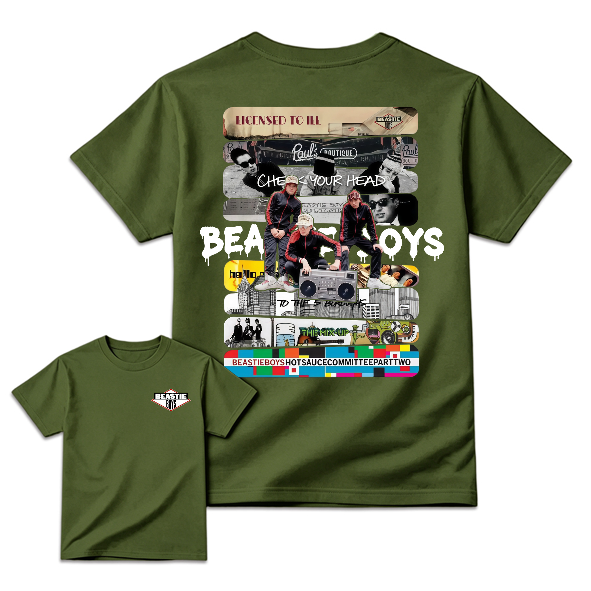 To Honor Beastie Boys Vintage Hip Hop Rap Albums Tour Graphic T-shirt