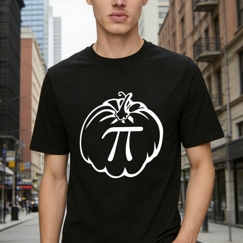 Pi Symbol Pumpkin Halloween Math Geek Funny Graphic T-shirt