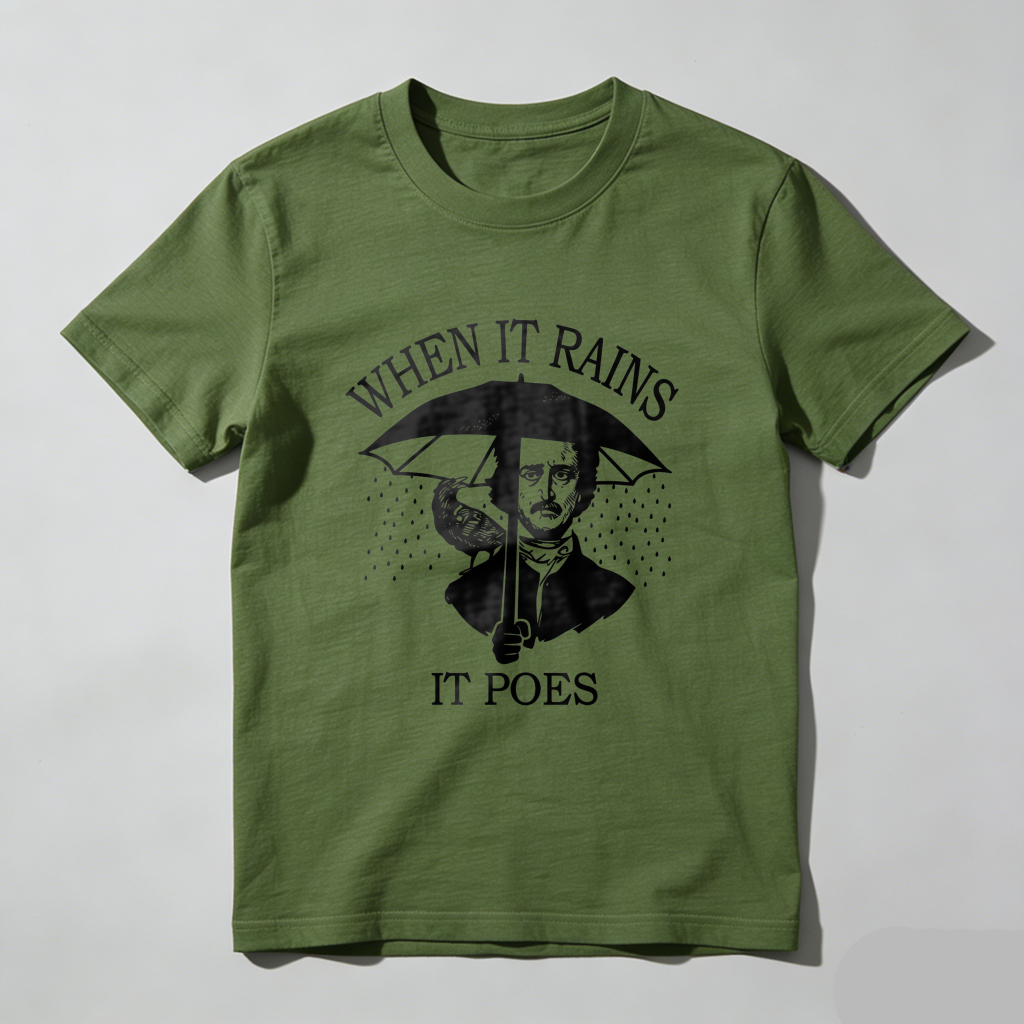 Wardrobecart When It Rains It Poes Tshirt