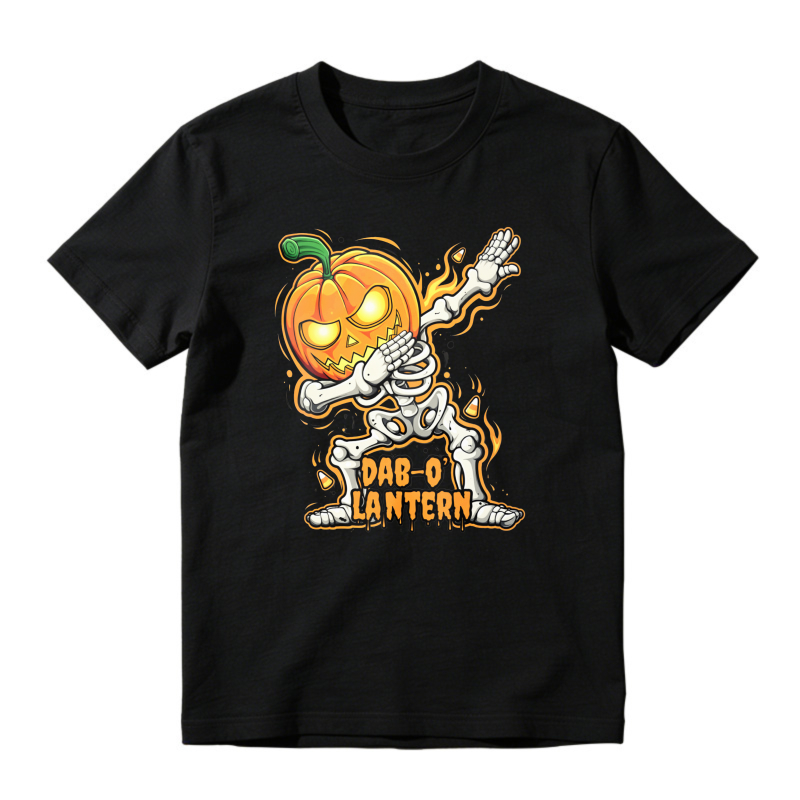 Dabbing Skeleton Pumpkin Head Dab O Lantern Halloween, Unisex Classic T-shirt