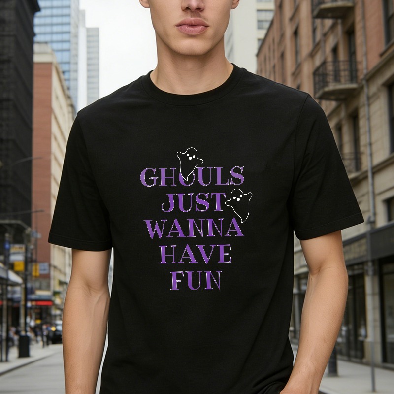 Ghouls Just Wanna Have Fun Halloween Ghosts Quote Unisex Classic T-shirt