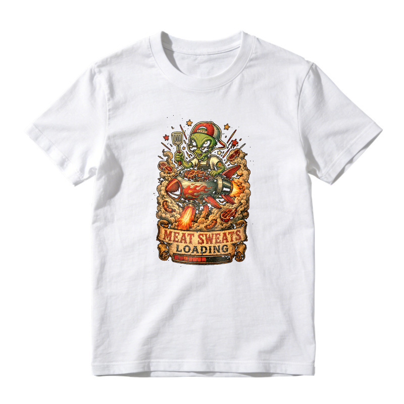 Meat Sweats Loading Zombie Chef Grilling Barbecue Funny Foodie Unisex Classic T-shirt