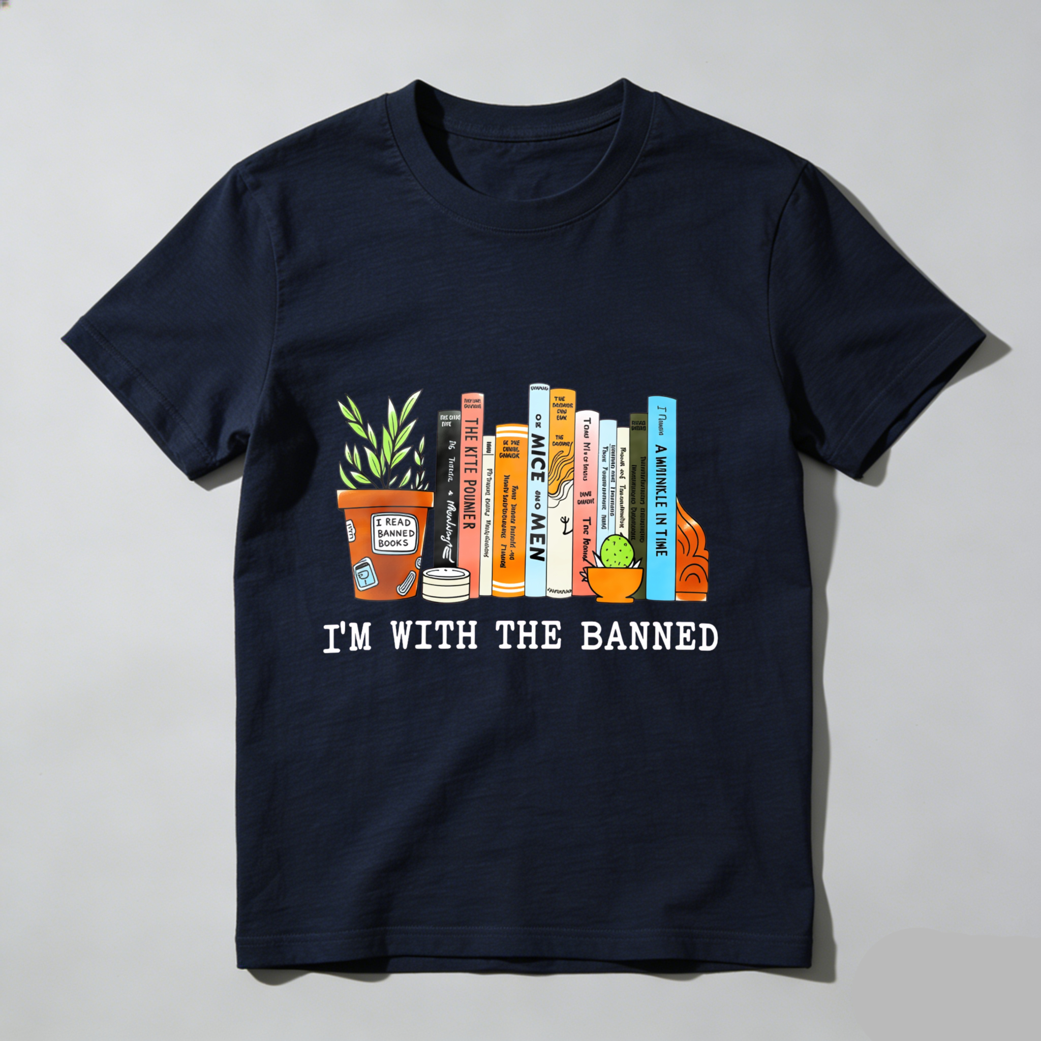 Wardrobecart I'm With The Banned Books Shelf Tshirt