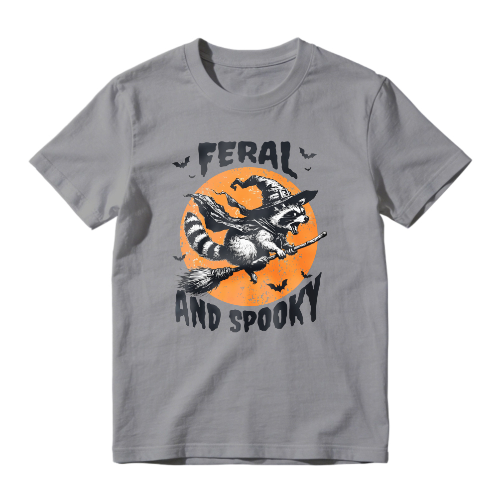 Feral And Spooky Raccoon Witch Halloween Graphic, Unisex Classic T-shirt