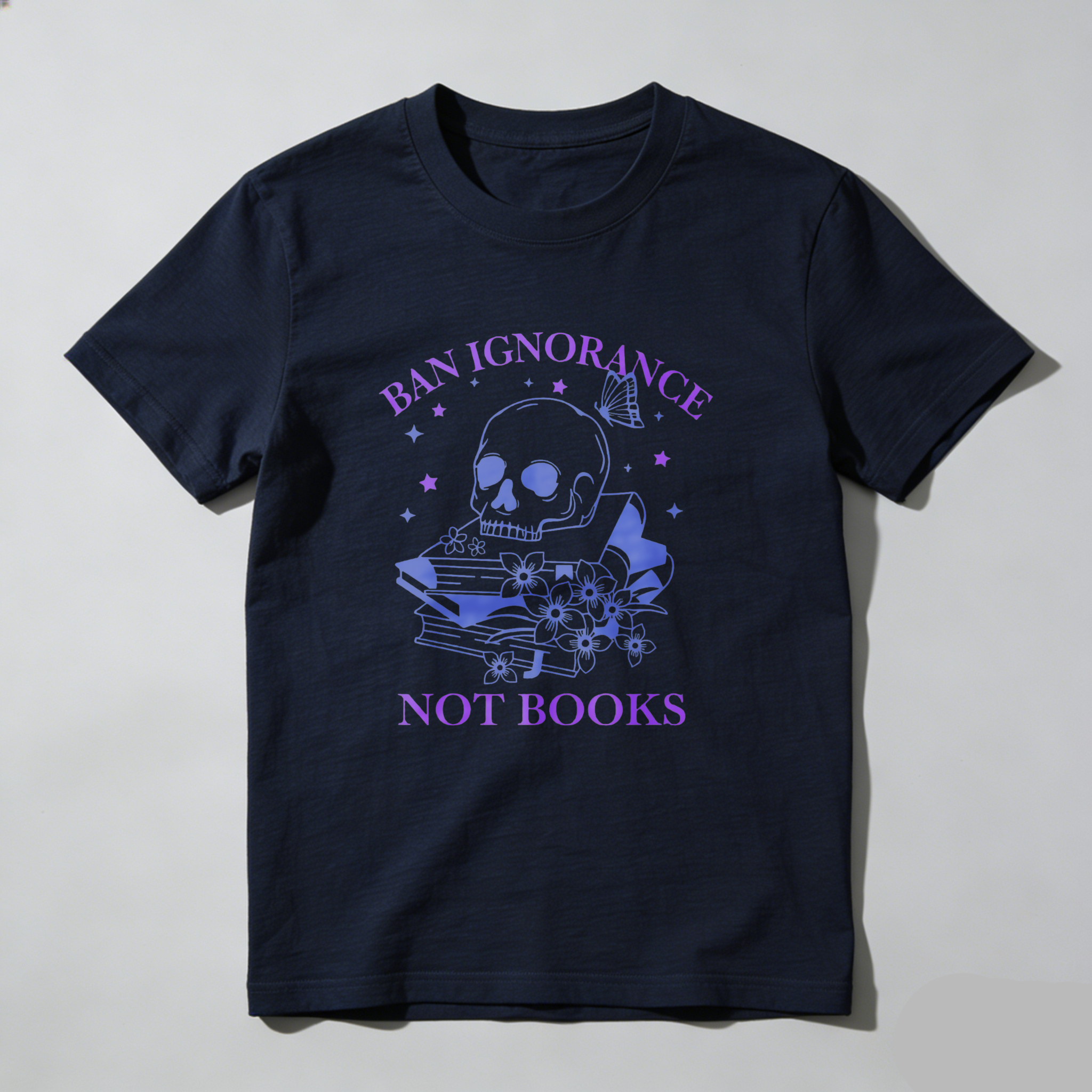 Wardrobecart Ban Ignorance Not Books Skull And Books Tshirt