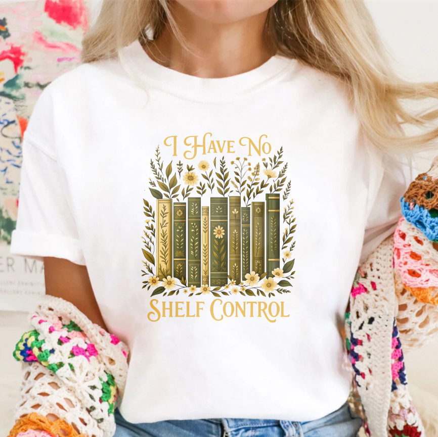 Wardrobecart I Have No Shelf Control Bookshelf Floral Design Unisex Classic T-shirt