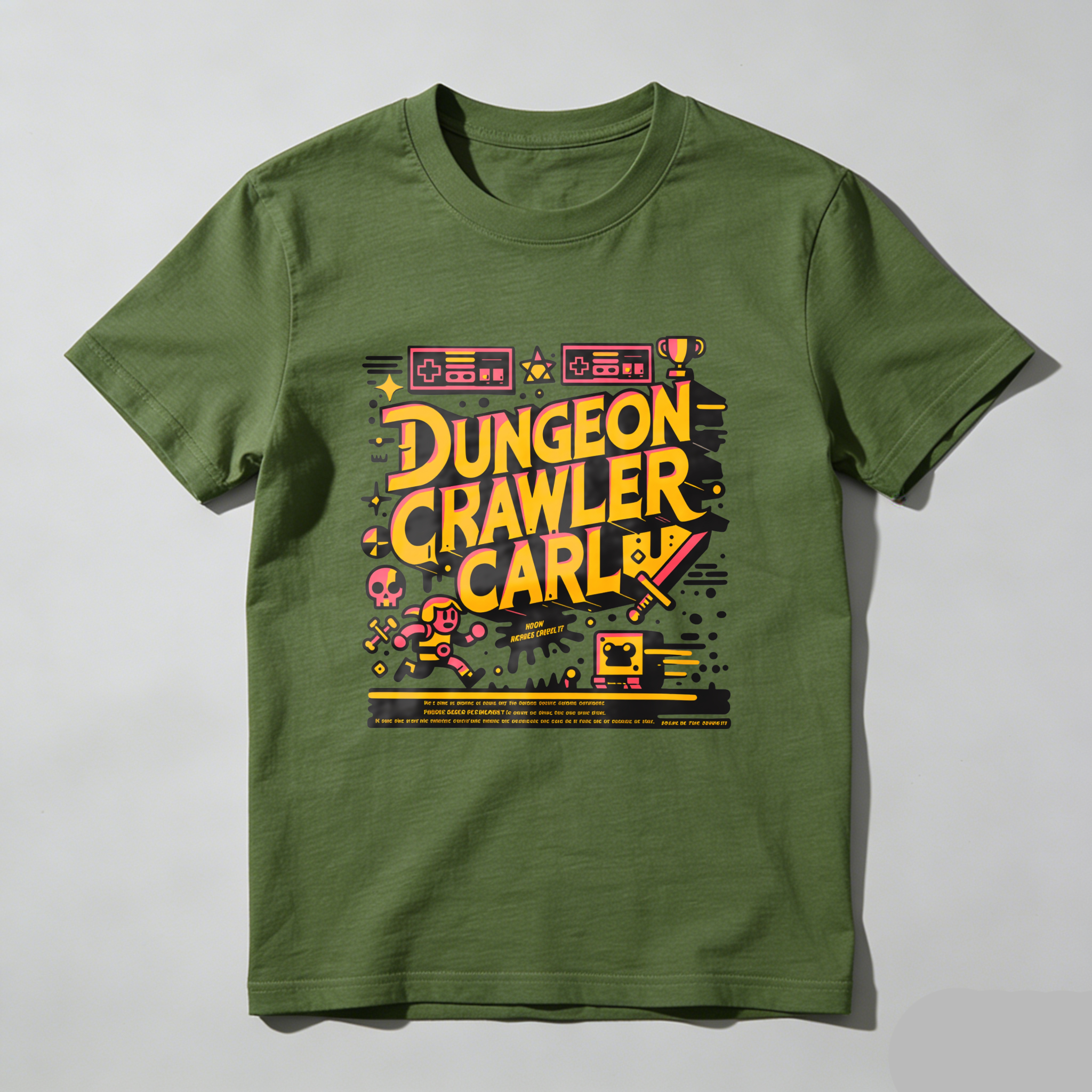 Wardrobecart Dungeon Crawler Carl Game Art Design tshirt