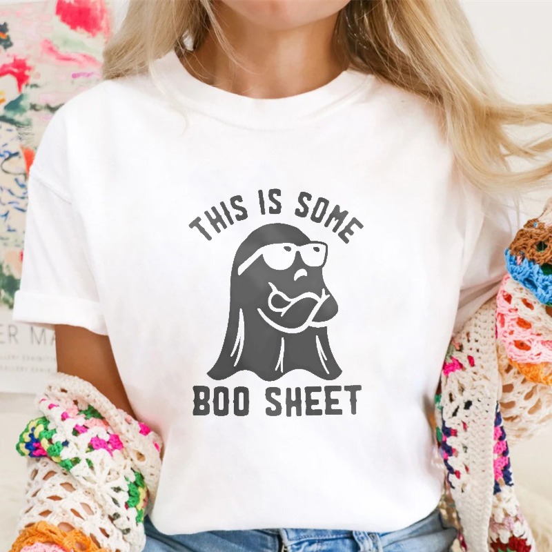 This Is Some Boo Sheet Funny Ghost Sunglasses Halloween Unisex Classic T-shirt