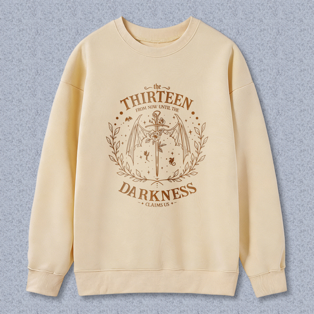 Wardrobecart Thirteen Darkness Design With Winged Sword And Laurel Wreath Unisex Classic Sweatshirt