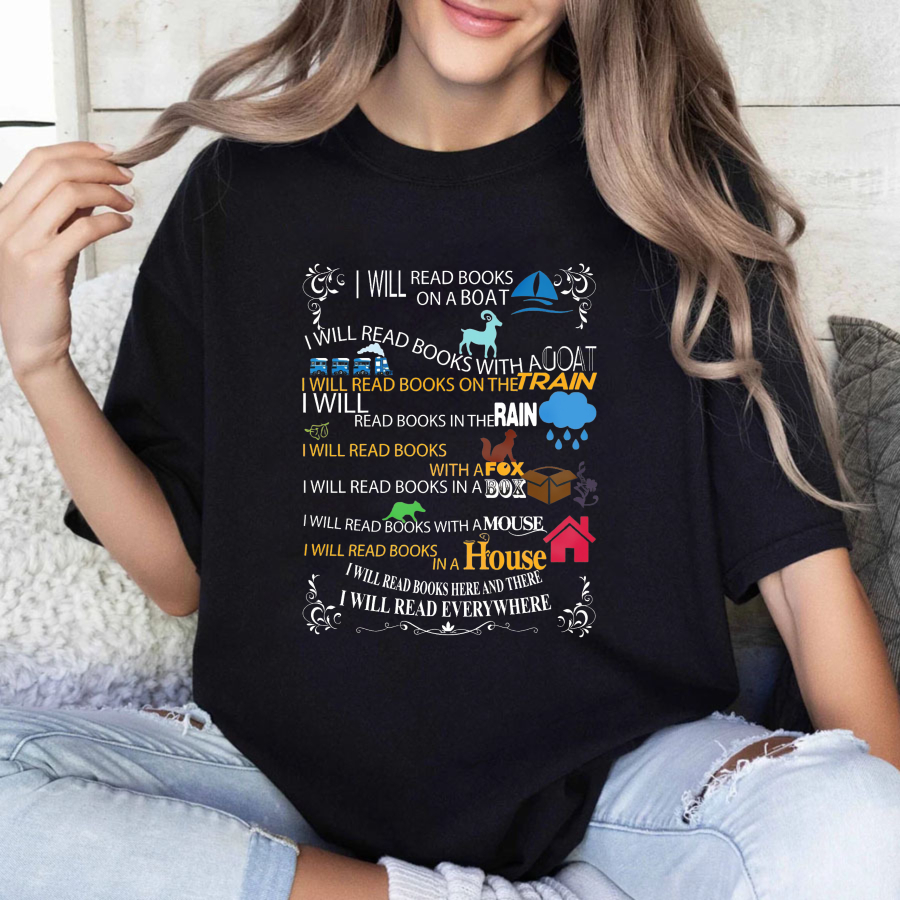 Wardrobecart I Will Read Books Everywhere Tshirt