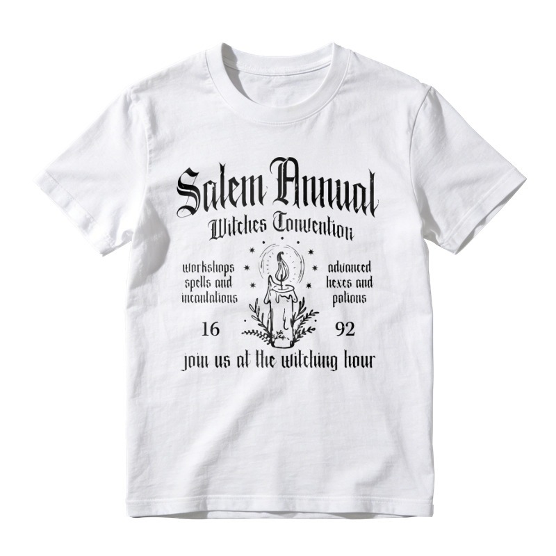 Salem Annual Witches Convention Gothic Vintage Halloween Graphic T-shirt