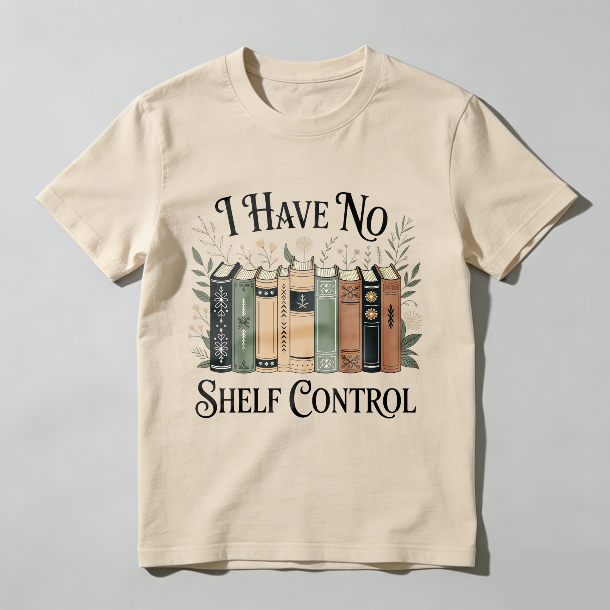 Wardrobecart I Have No Shelf Control Books And Flowers Pattern Unisex Classic T-shirt