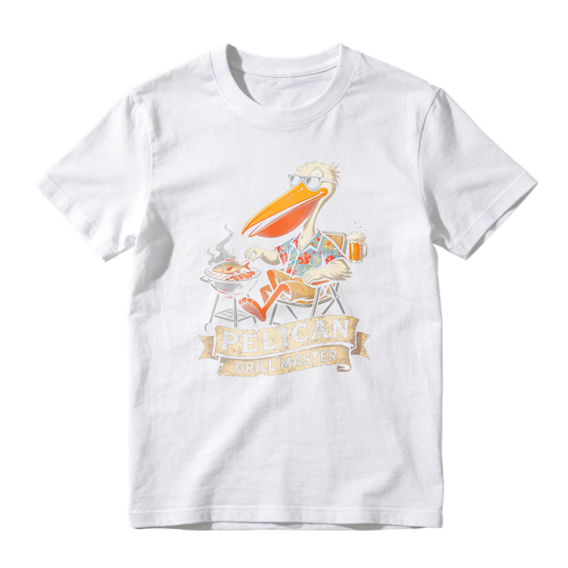 Pelican Grill Master Funny Bird With Sunglasses And Beer Unisex Classic T-shirt