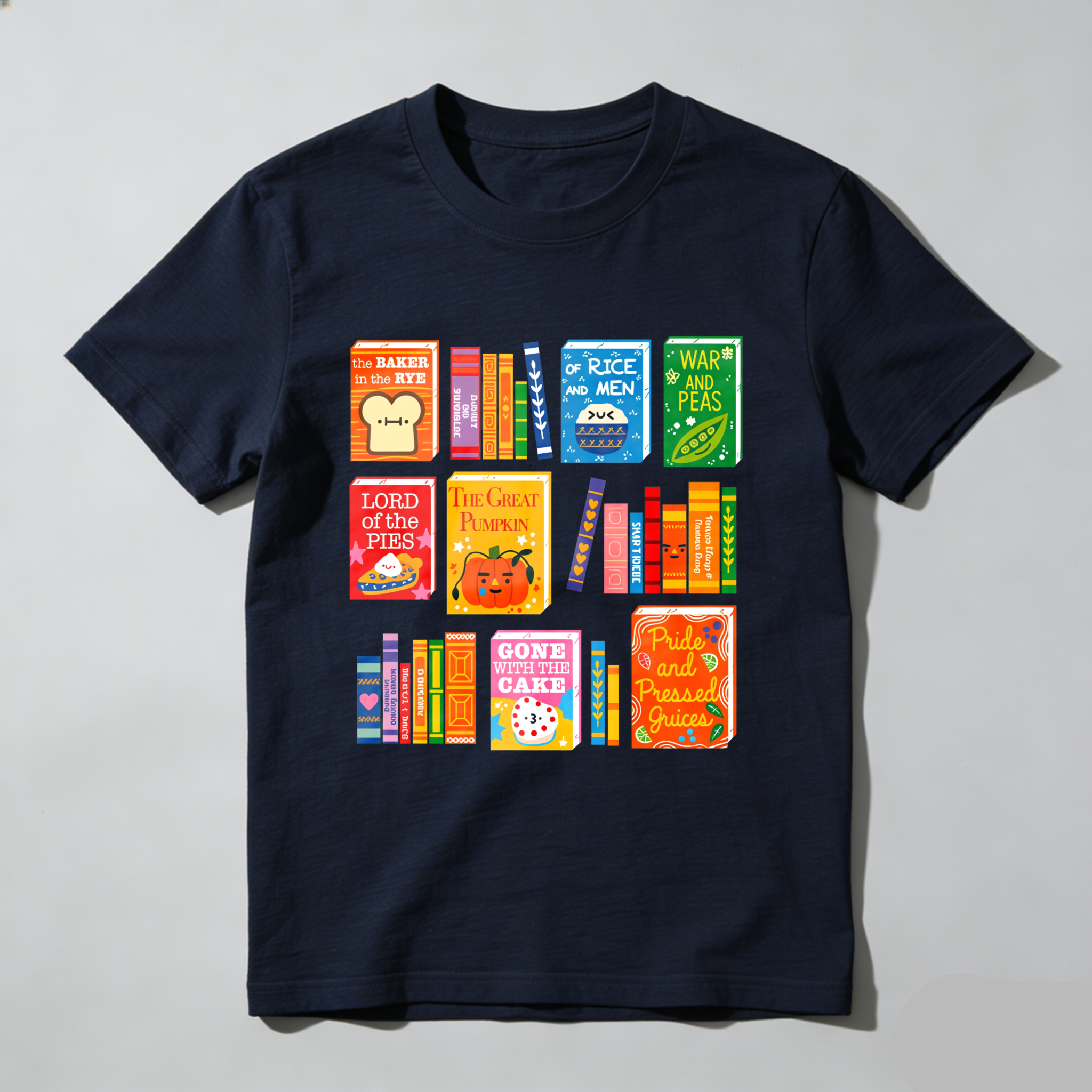 Wardrobecart Book Spine Designs With Playful Titles Tshirt
