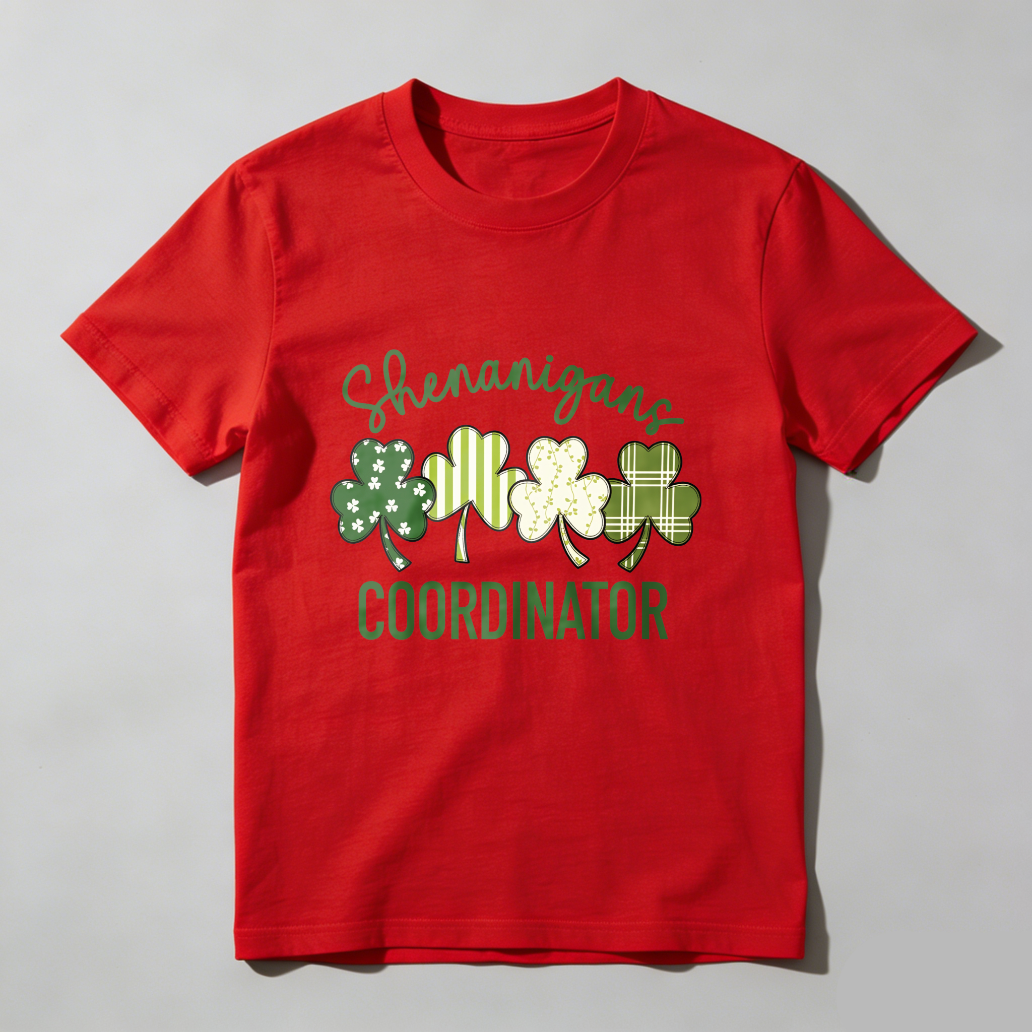 Wardrobecart Shenanigans Coordinator With Four Shamrocks tshirt