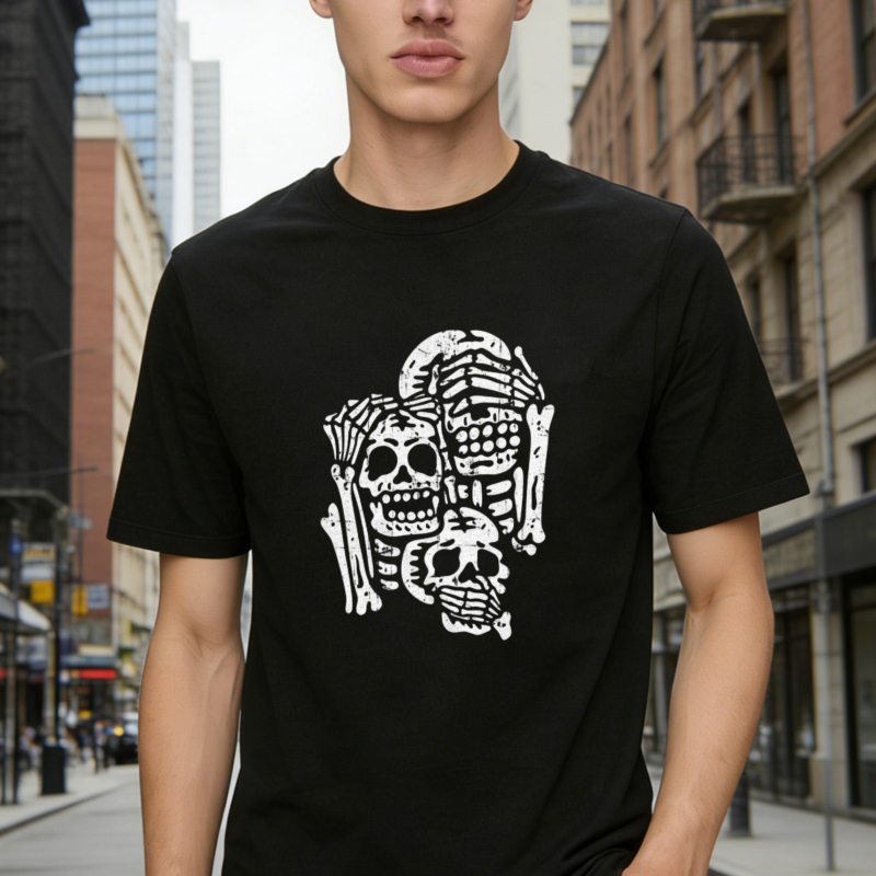 Skull And Bones Graphic Print T-shirt