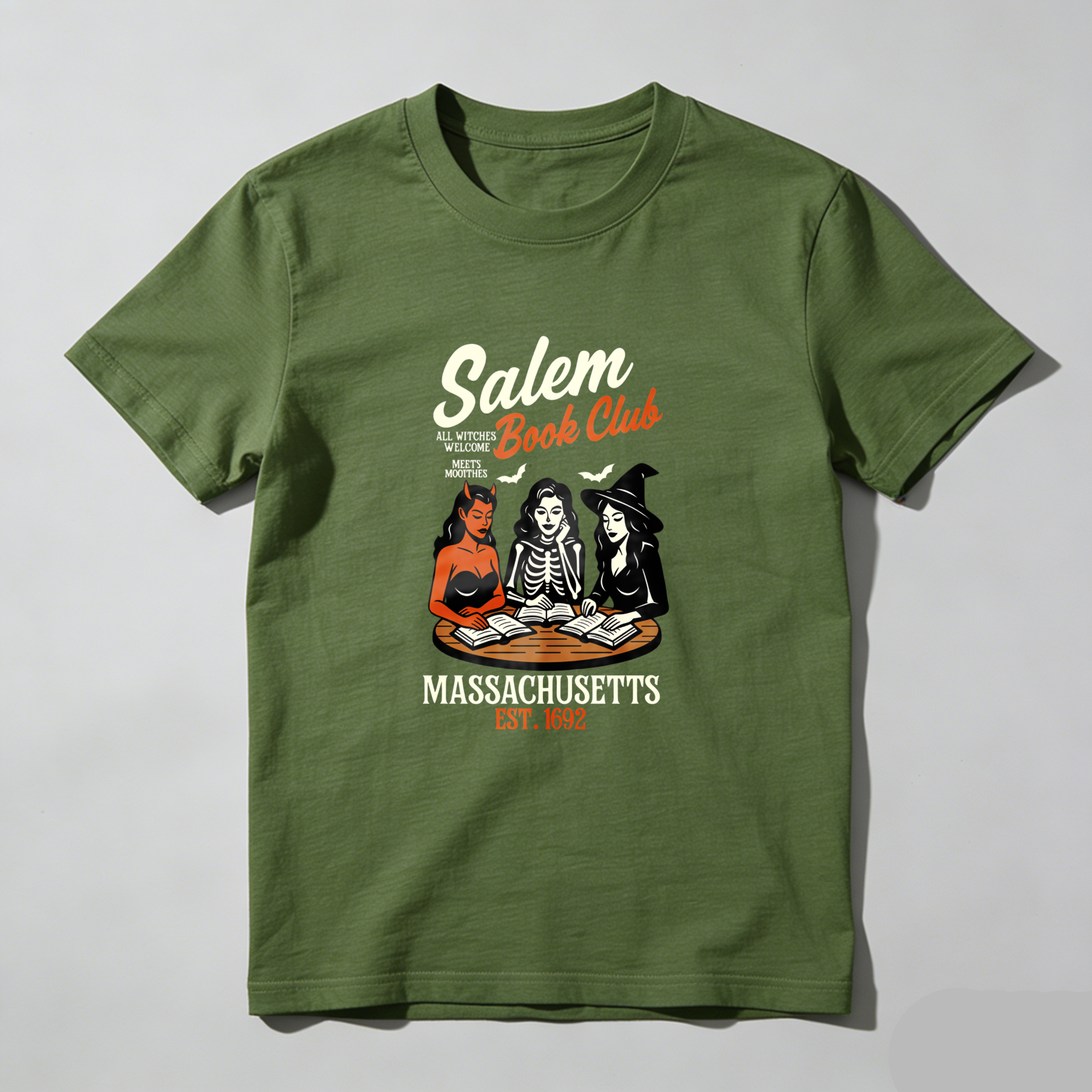 Wardrobecart Salem Book Club Massachusetts Est 1692 Tshirt