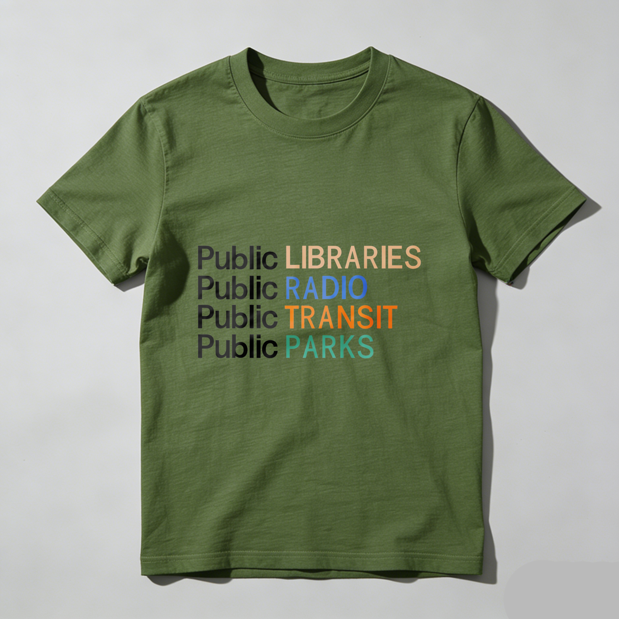 Wardrobecart Public Libraries   Public Radio   Public Transit   Public Parks tshirt