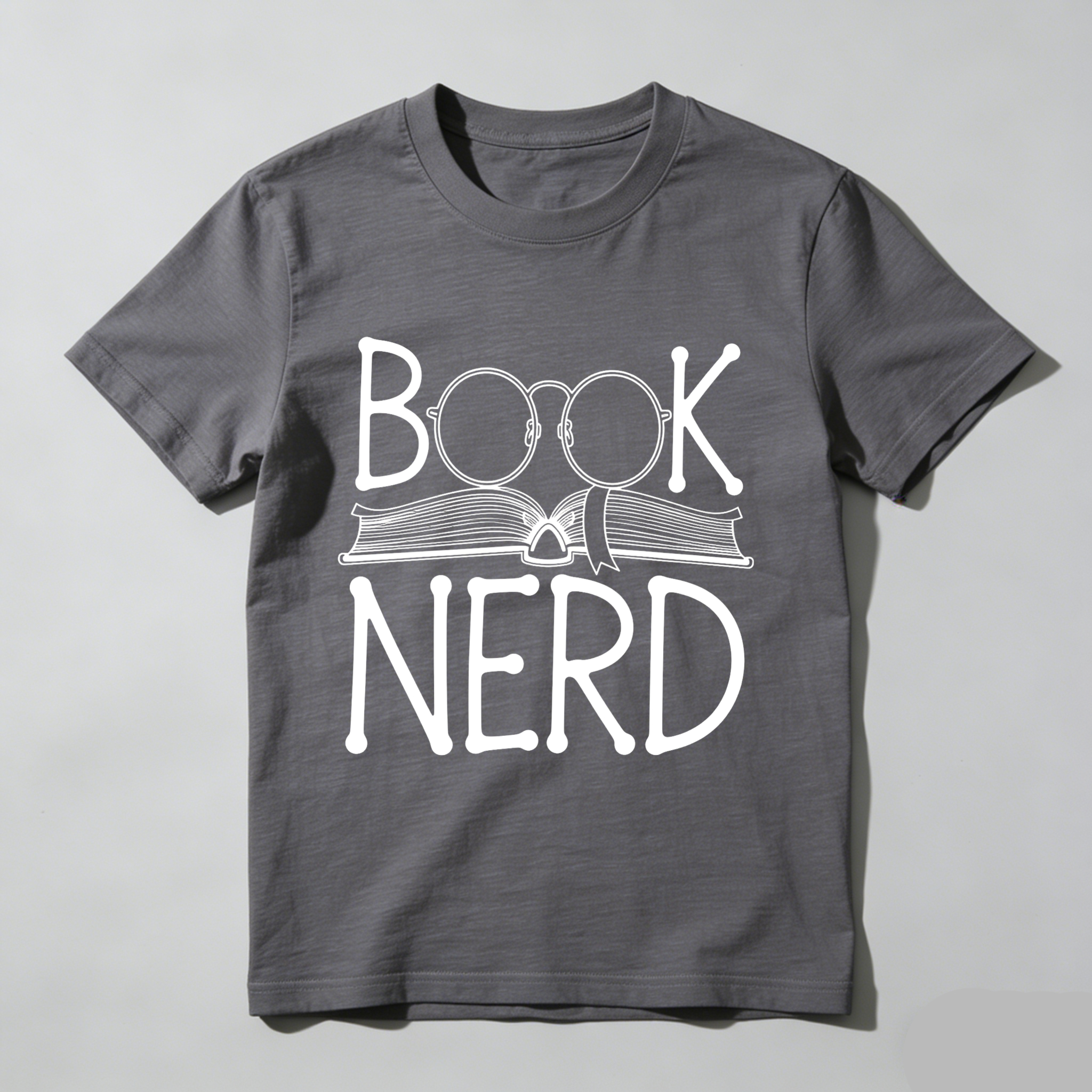 Wardrobecart Book Nerd With Glasses And Open Book Tshirt