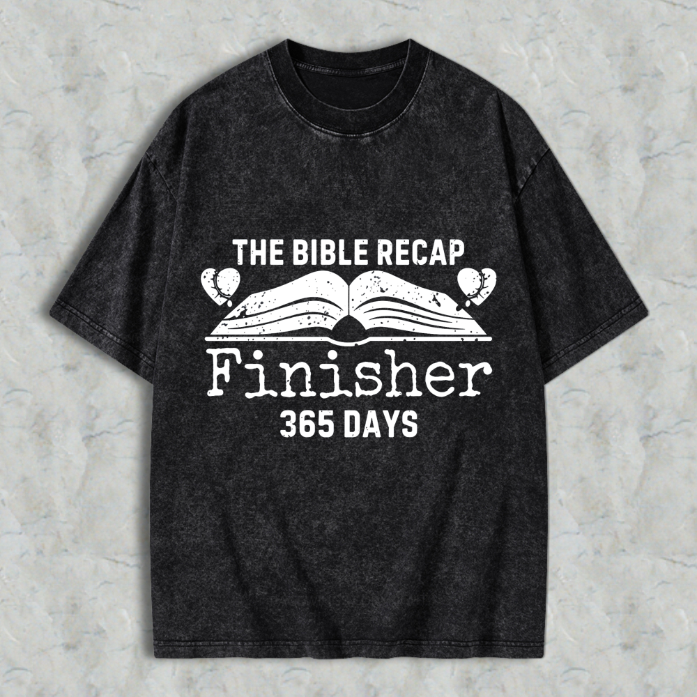 Wardrobecart The Bible Recap Finisher 365 Days Unisex Washed T-shirt