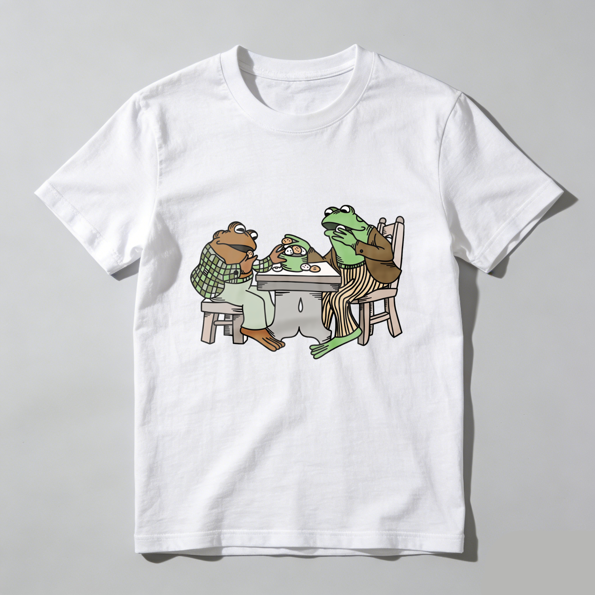 Wardrobecart Frogs Sitting At Table Eating Pizza Tshirt