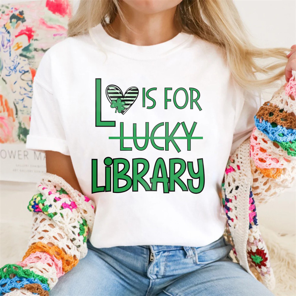Wardrobecart L Is For Lucky Library Tshirt