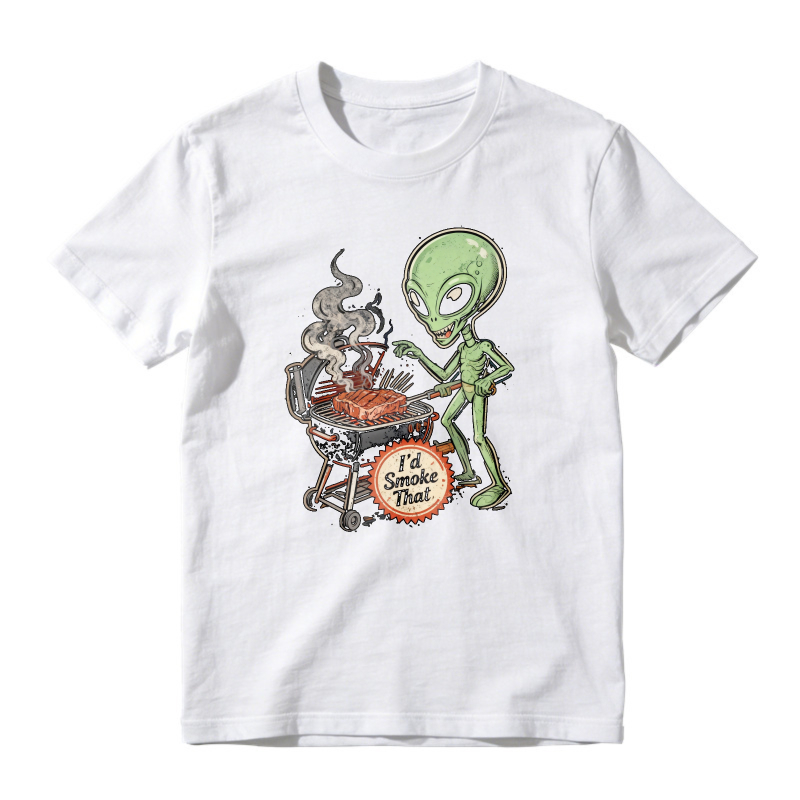 Alien Grilling Barbecue I Would Smoke That Funny Sci Fi Humor Unisex Classic T-shirt