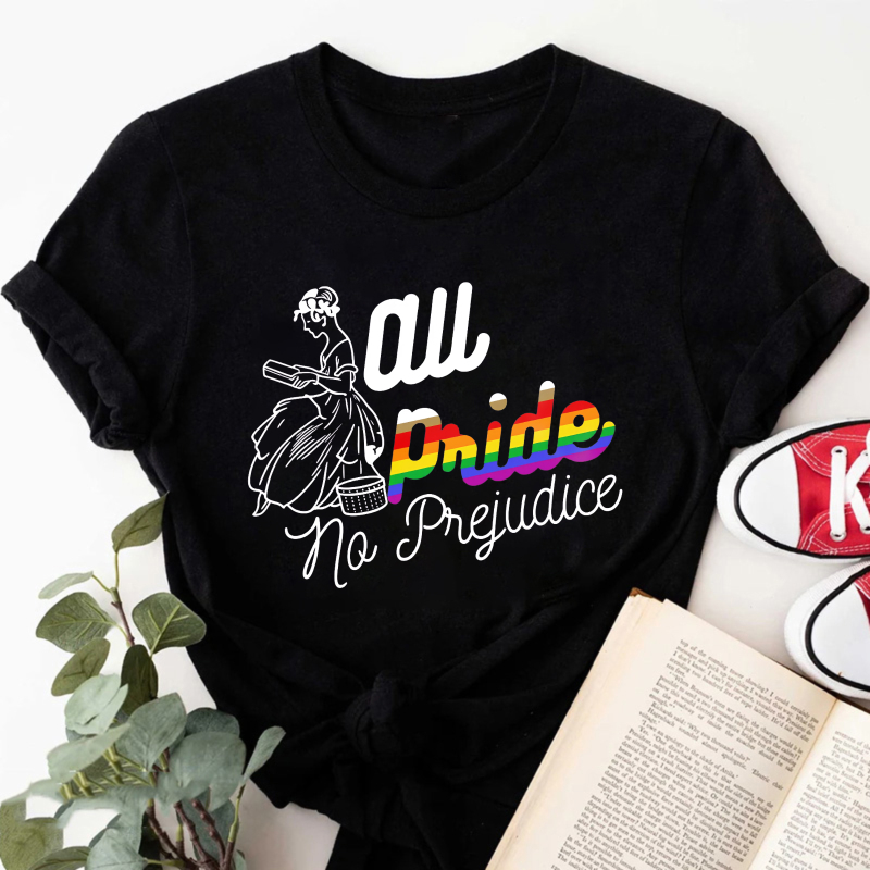 Wardrobecart All Pride No Prejudice Rainbow Design Tshirt
